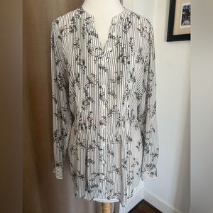 Style and Co blouse with tie back and pleats.